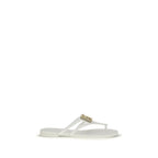White Rubber Flip-Flop Sandals