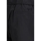 Black Cotton Bermuda Shorts