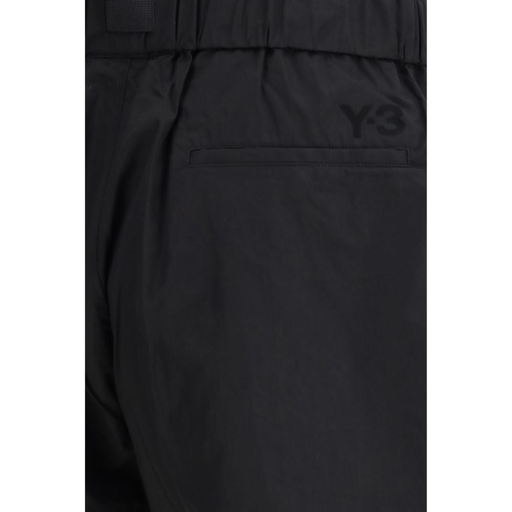 Black Cotton Bermuda Shorts