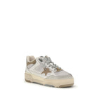 White Calf Leather Bos Taurus Chunky Sneakers