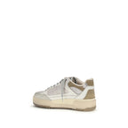 White Calf Leather Bos Taurus Chunky Sneakers