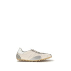 Beige Calf Leather Bos Taurus Athletic Sneakers
