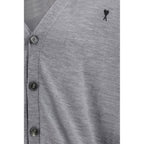 Gray Merino Wool Cardigan