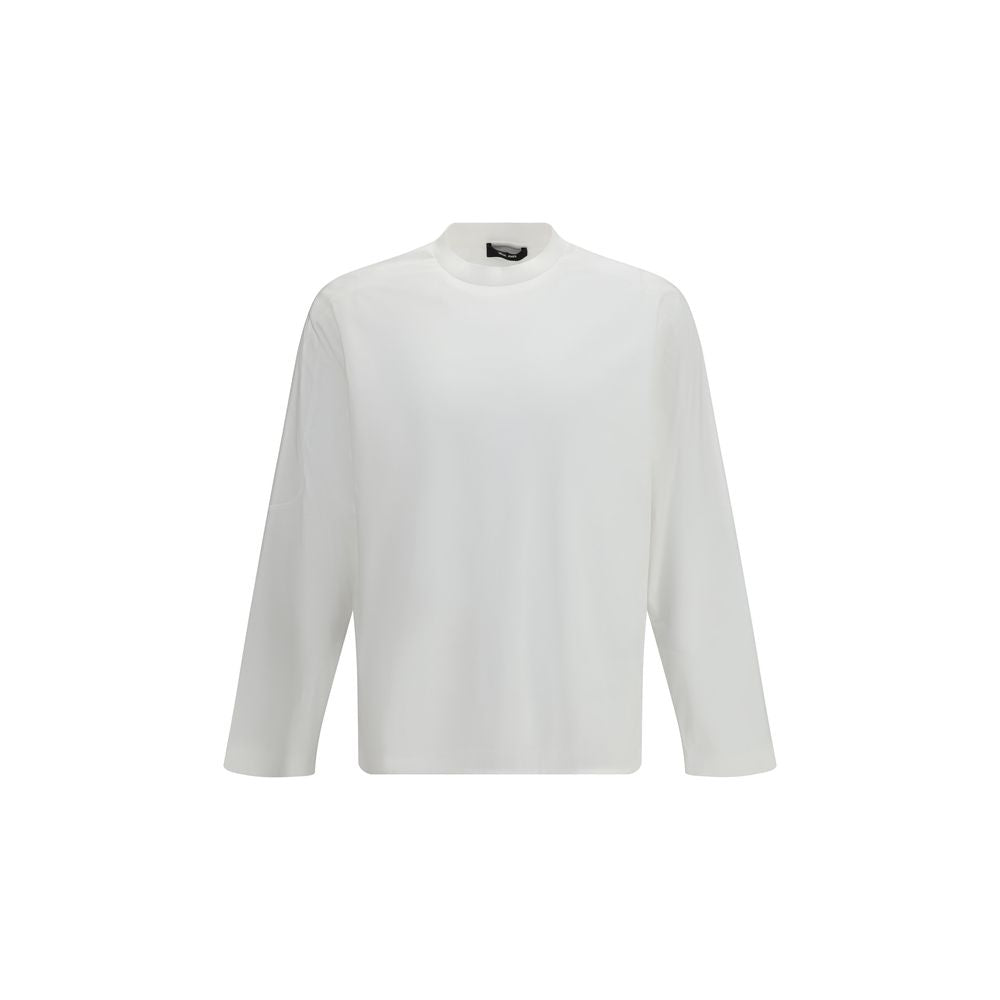 White Cotton Long Sleeve T-Shirt