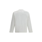 White Cotton Long Sleeve T-Shirt