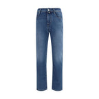 Blue Cotton Slim Fit Jeans