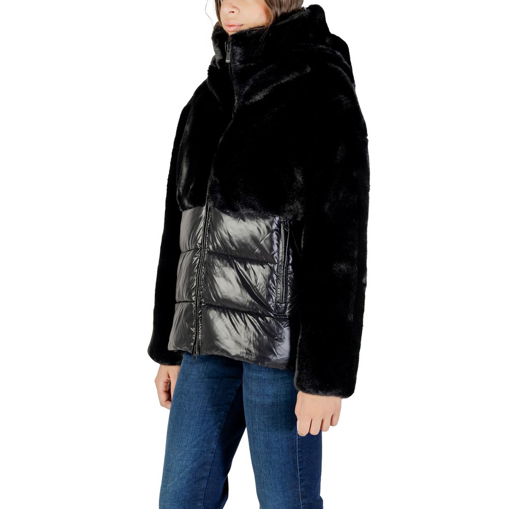 Black Polyester Coat