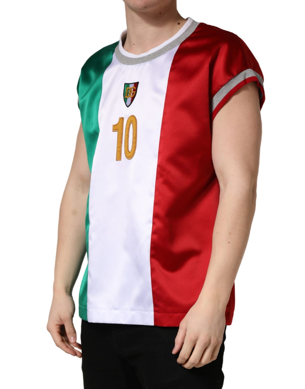 Multicolor Italia DG Logo Satin Tank T-shirt