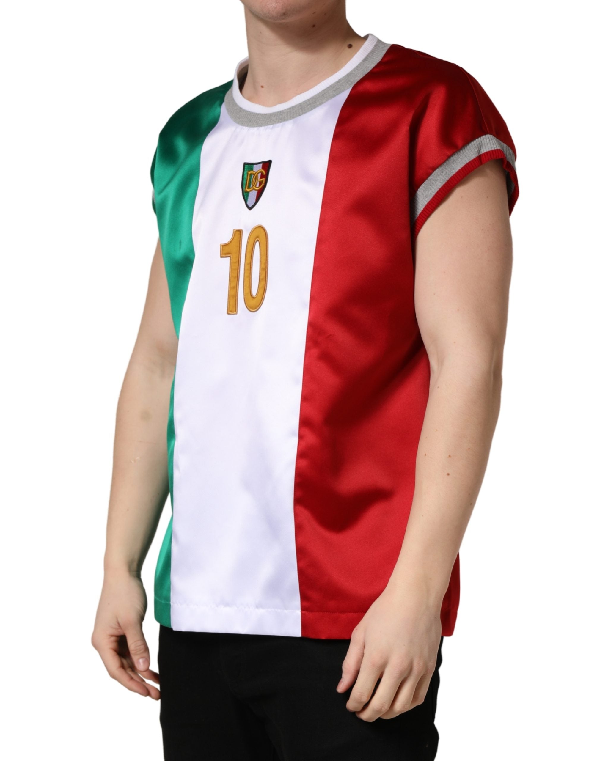 Multicolor Italia DG Logo Satin Tank T-shirt