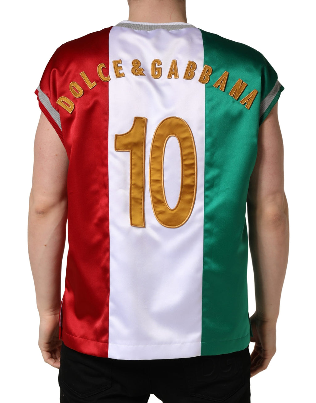 Multicolor Italia DG Logo Satin Tank T-shirt