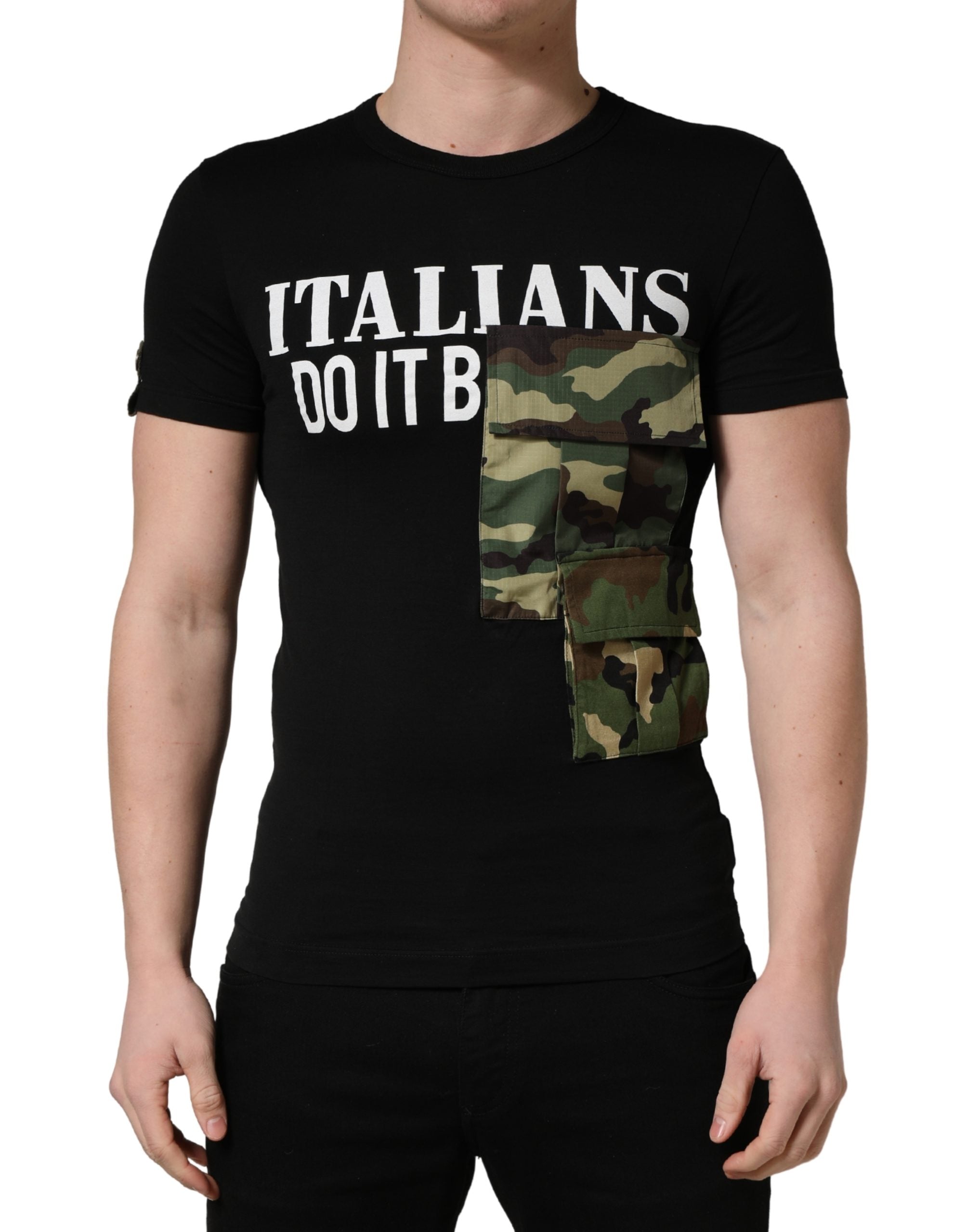 Black Italians Do It Better Camo Pocket Men T-shirt