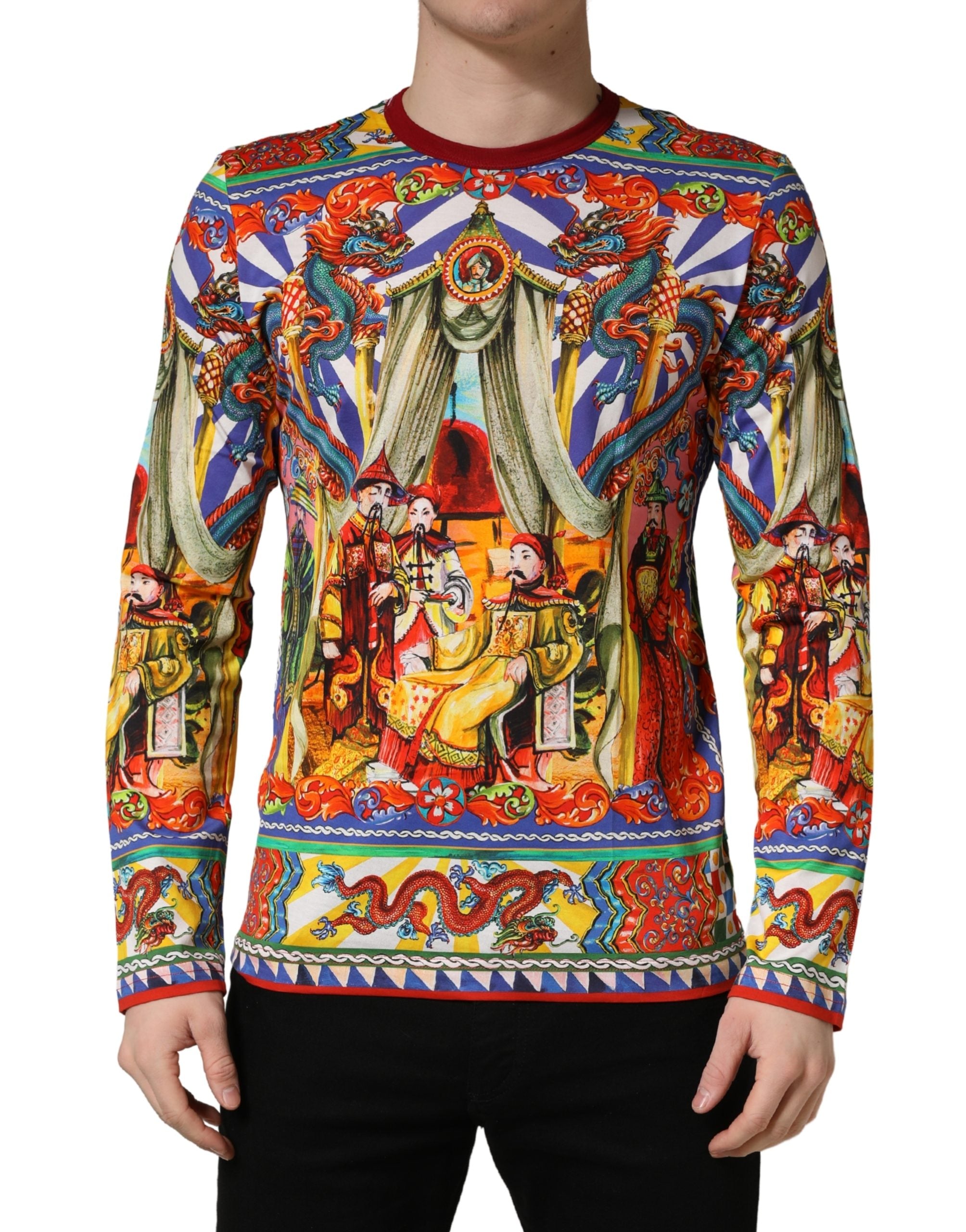 Multicolor Teatro Dei Pupi Men Long Sleeves  T-shirt