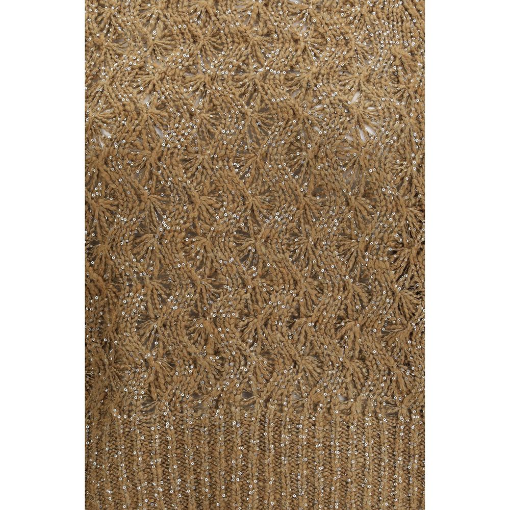 Beige Silk Sweatshirt