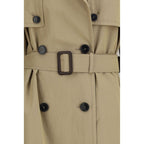 Beige Cotton Trench Coat