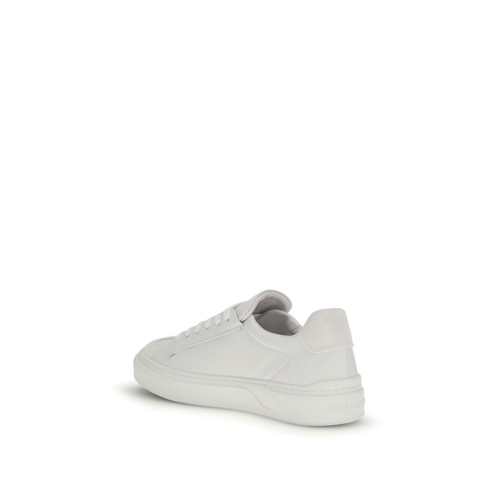 White Calf Leather Bos Taurus Sneakers