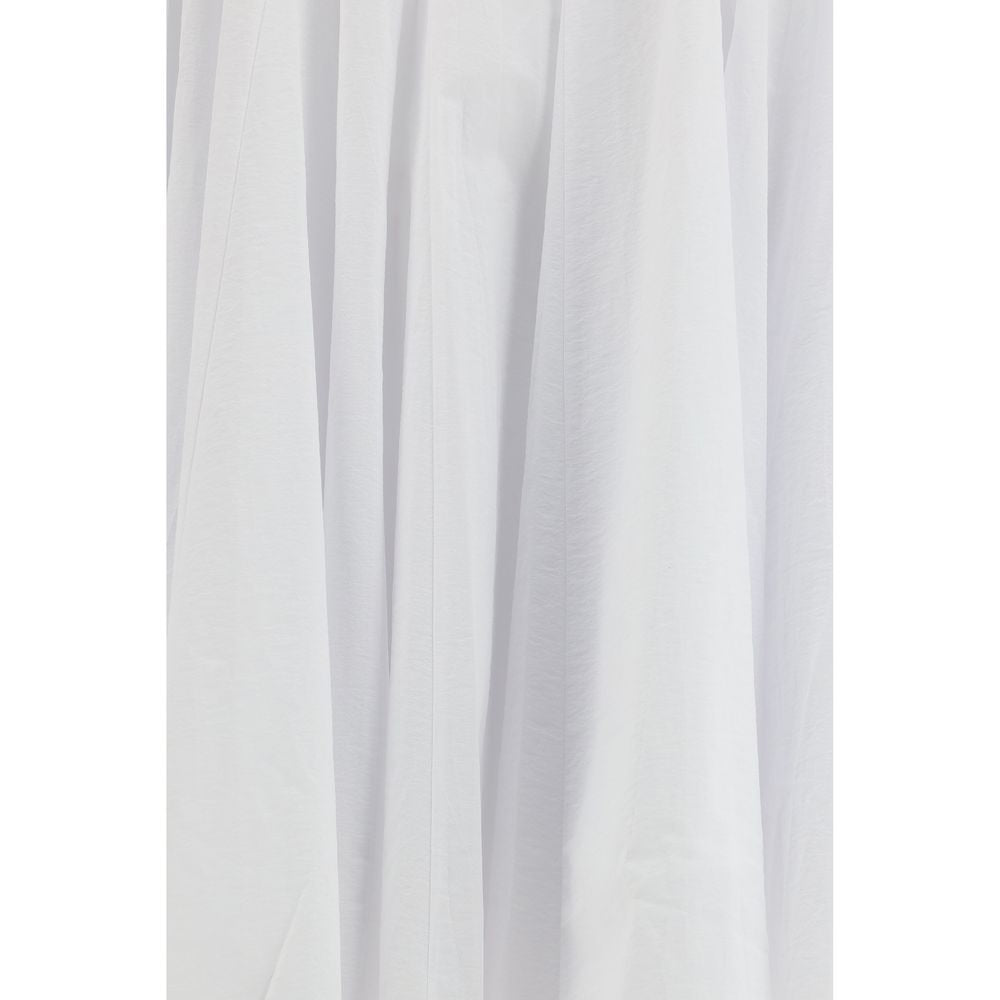 White Cotton Casual Dress