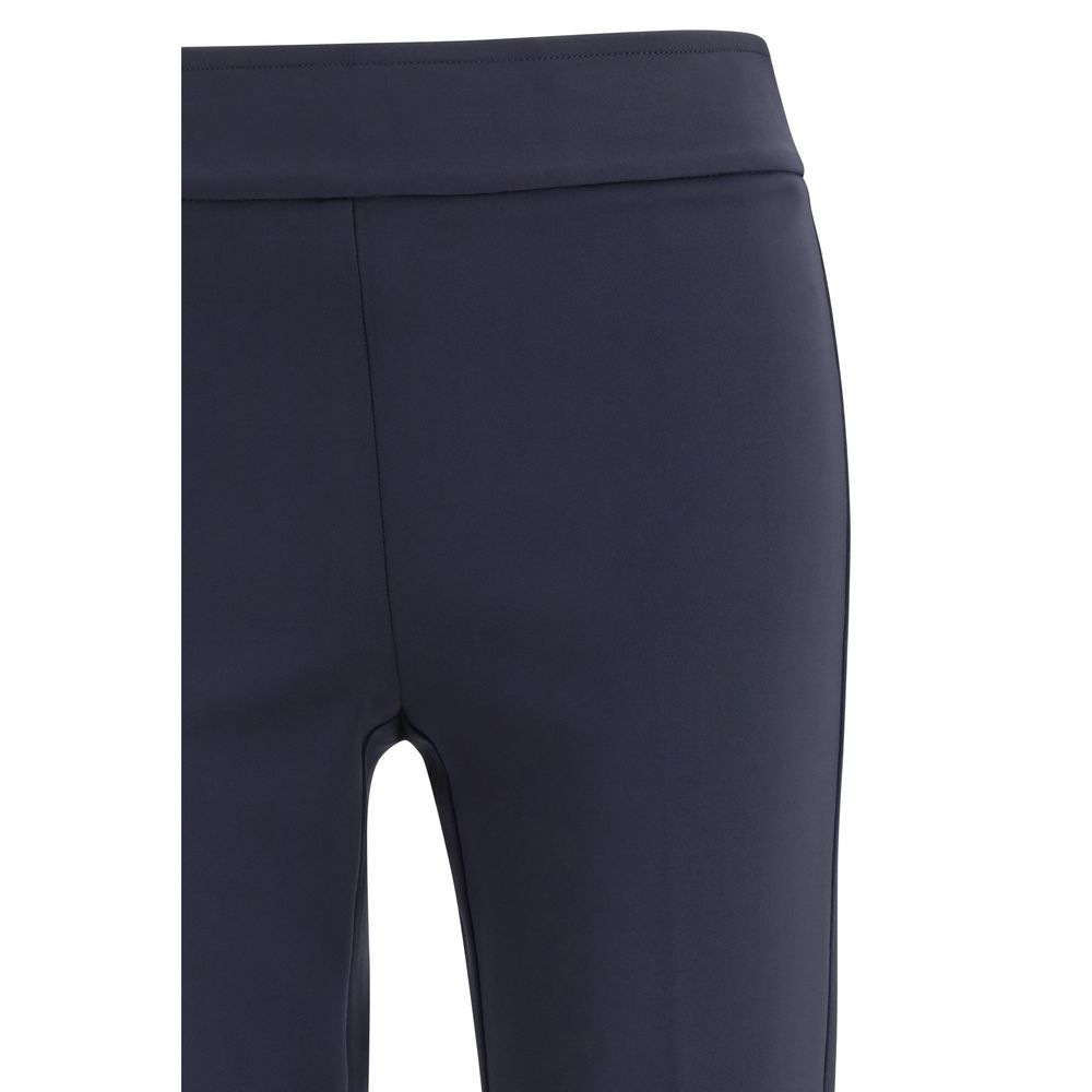 Blue Polyamide Casual Pants