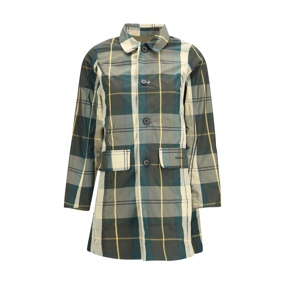 Bicolor Polyester Trench Coat