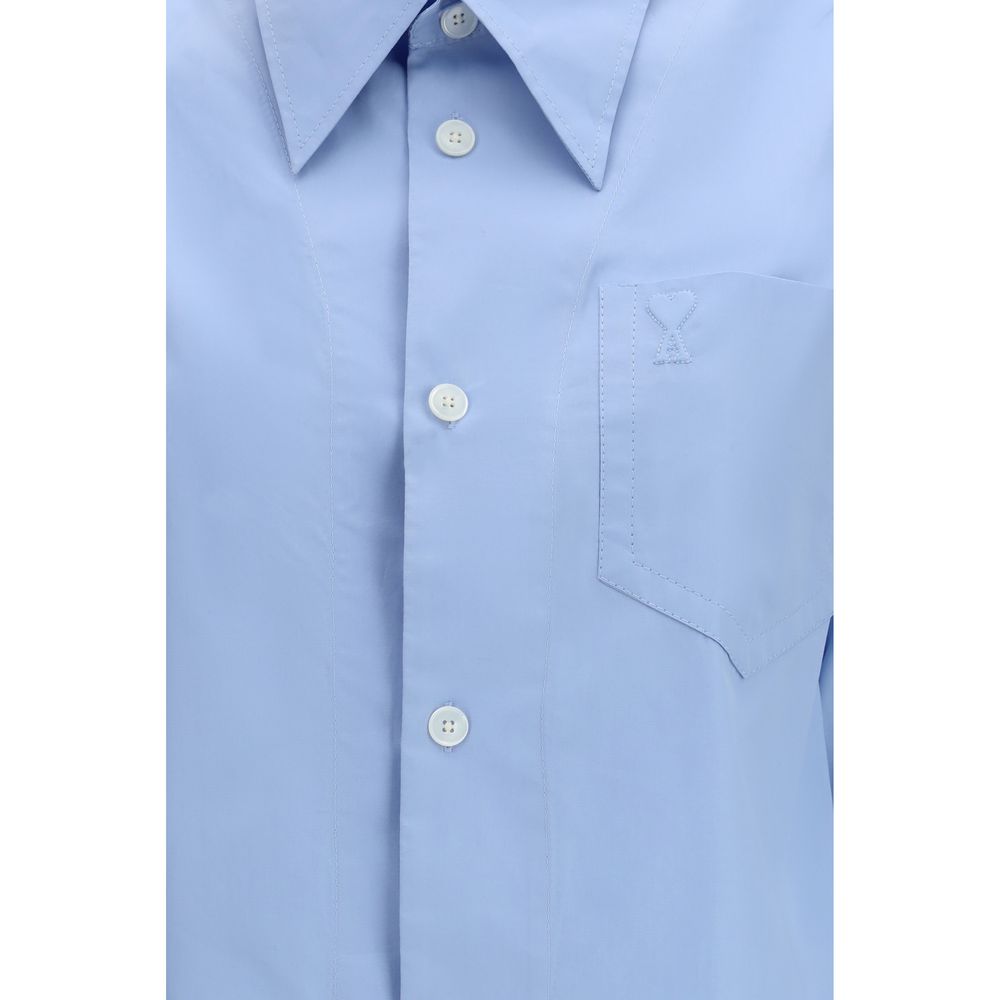 Blue Cotton Dress Shirt