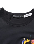 Black #DGFAMILY Patch Men Crew Neck T-shirt