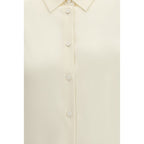 Beige Silk Dress Shirt