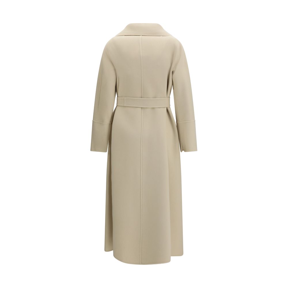 Beige Fleece Wool Coat
