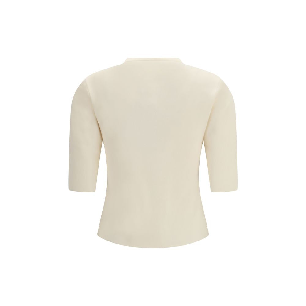 Beige Viscose T-Shirt