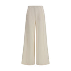 Beige Polyamide Flared Pants