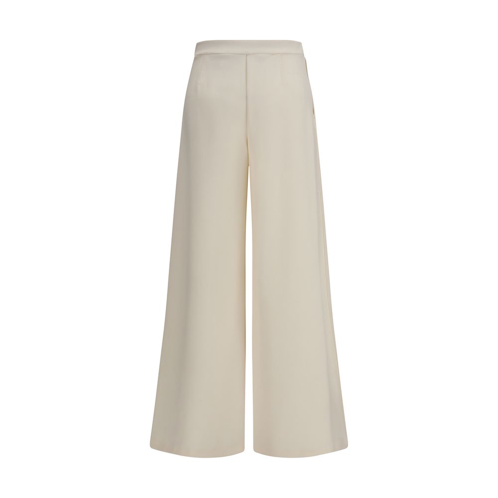 Beige Polyamide Flared Pants