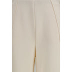 Beige Polyamide Flared Pants