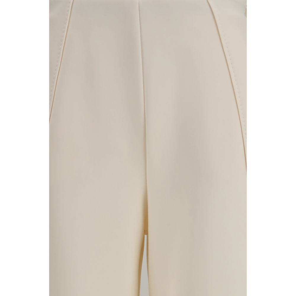 Beige Polyamide Flared Pants