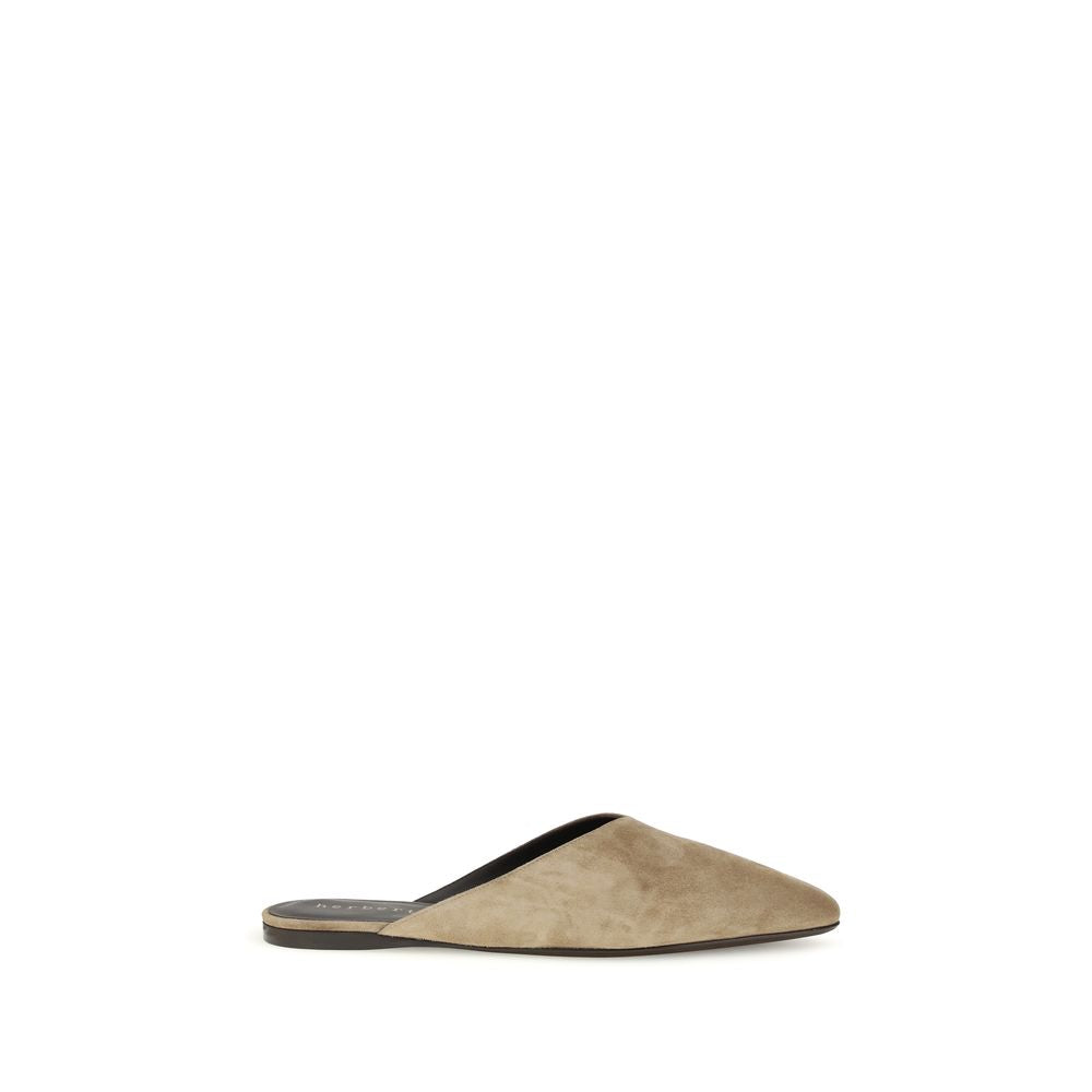 Beige Calf Leather Bos Taurus Mules