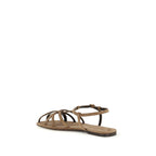 Brown Calf Leather Bos Taurus Sandals