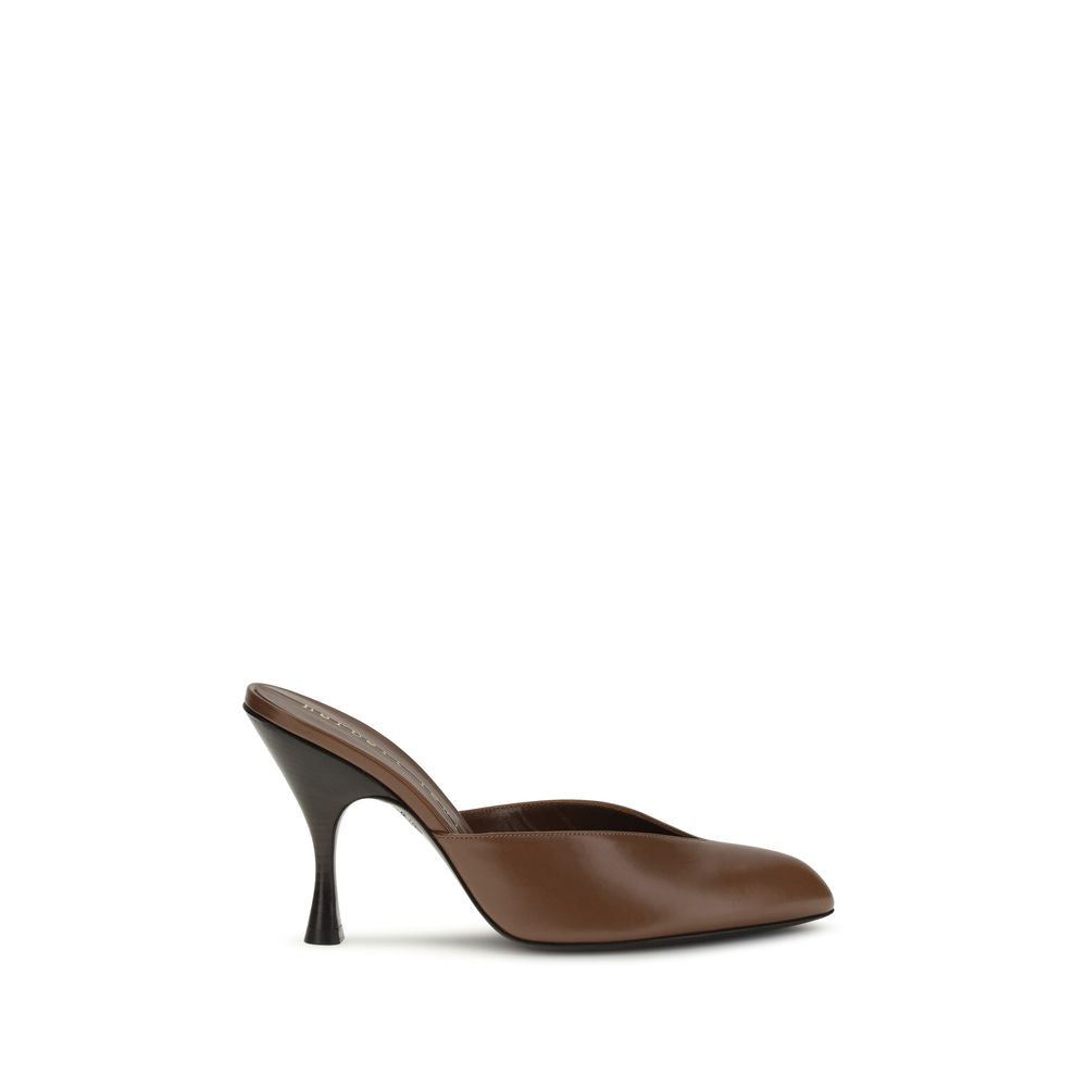 Brown Calf Leather Bos Taurus Mules