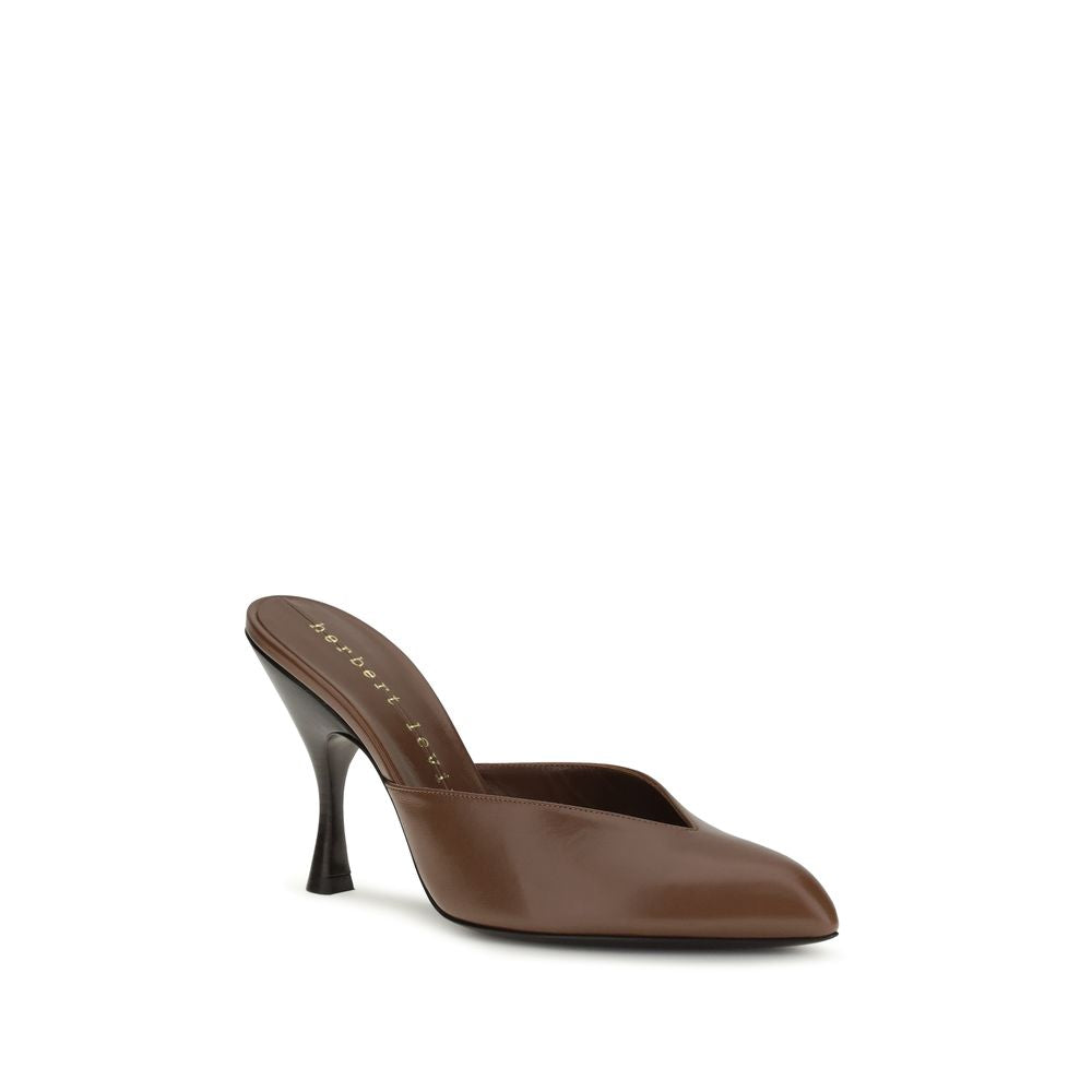Brown Calf Leather Bos Taurus Mules