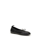 Black Calf Leather Bos Taurus Ballet Flats