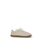 Beige Calf Leather Bos Taurus Low Top Sneakers
