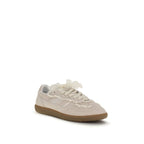 Beige Calf Leather Bos Taurus Low Top Sneakers