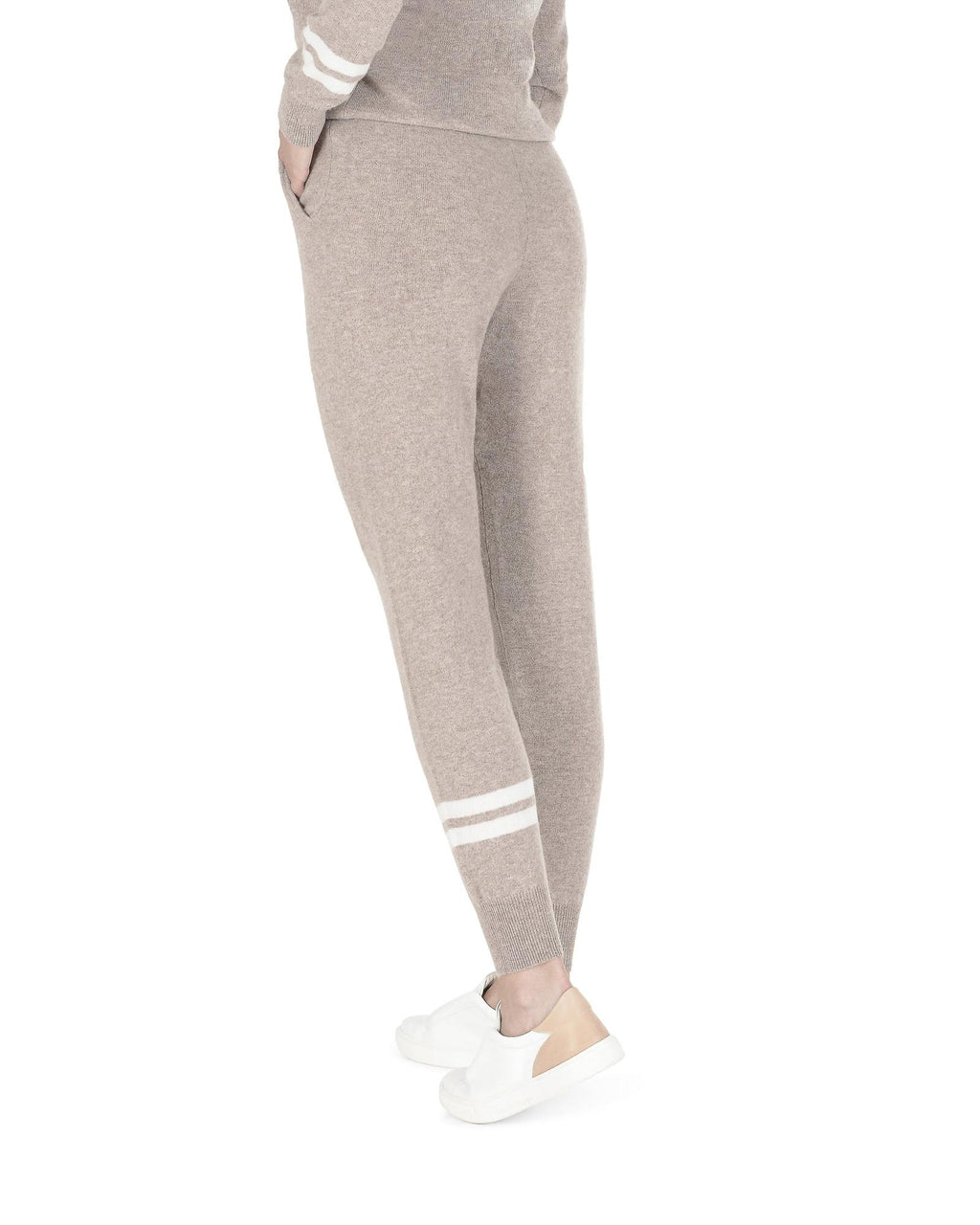 Beige Cashmere Casual Pants