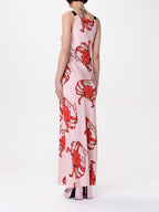 Multicolor Silk Casual Dress
