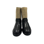 Beige Leather Women Boot