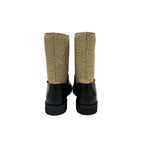 Beige Leather Women Boot