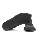 Blue Leather Womens Ankle Boot