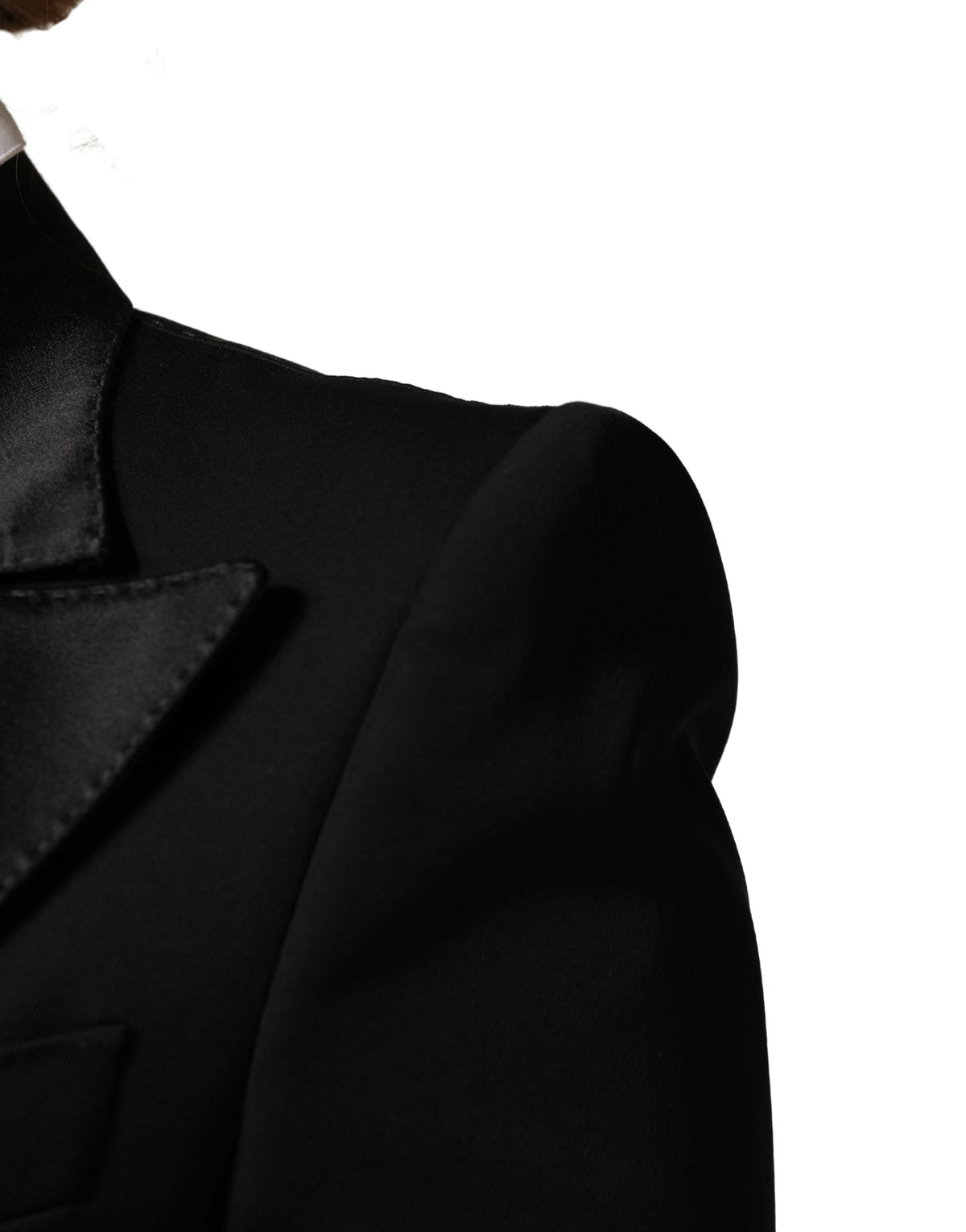 Black Wool Single Breasted Blazer Jacket