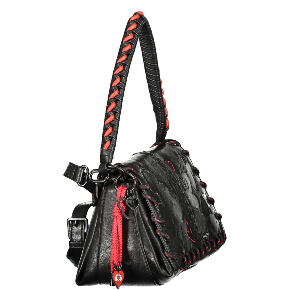 Nero Polyurethane Women Handbag