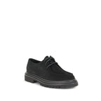 Black Crust Leather Oxfords And Derbies