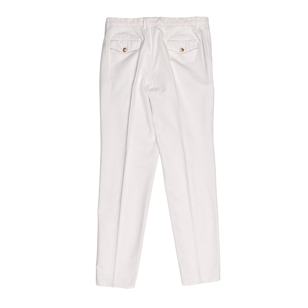 White Cotton Casual Pants