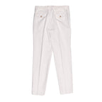 White Cotton Casual Pants