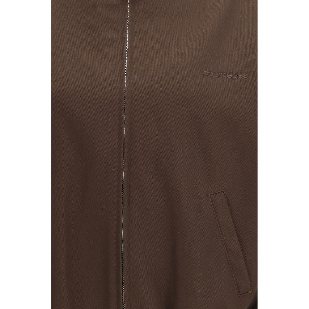 Brown Polyester Bomber