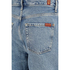 Blue Cotton Bermuda Shorts